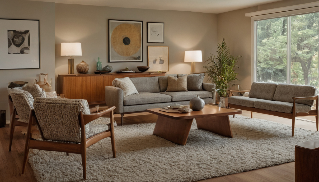 Should a luxury interior use vintage, licensed reissue, or mid-century-inspired furniture interior planning detail